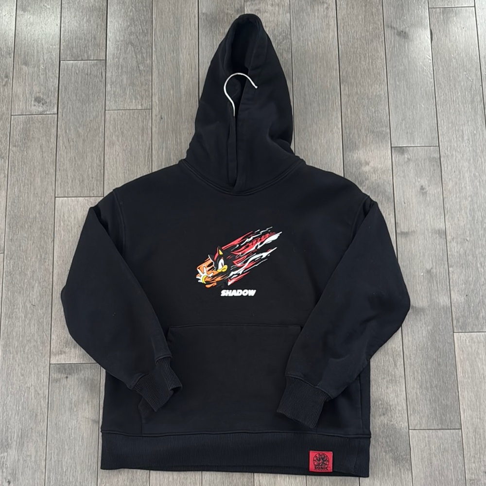 Zara sonic Black Graphic Hoodie Sweatshirt